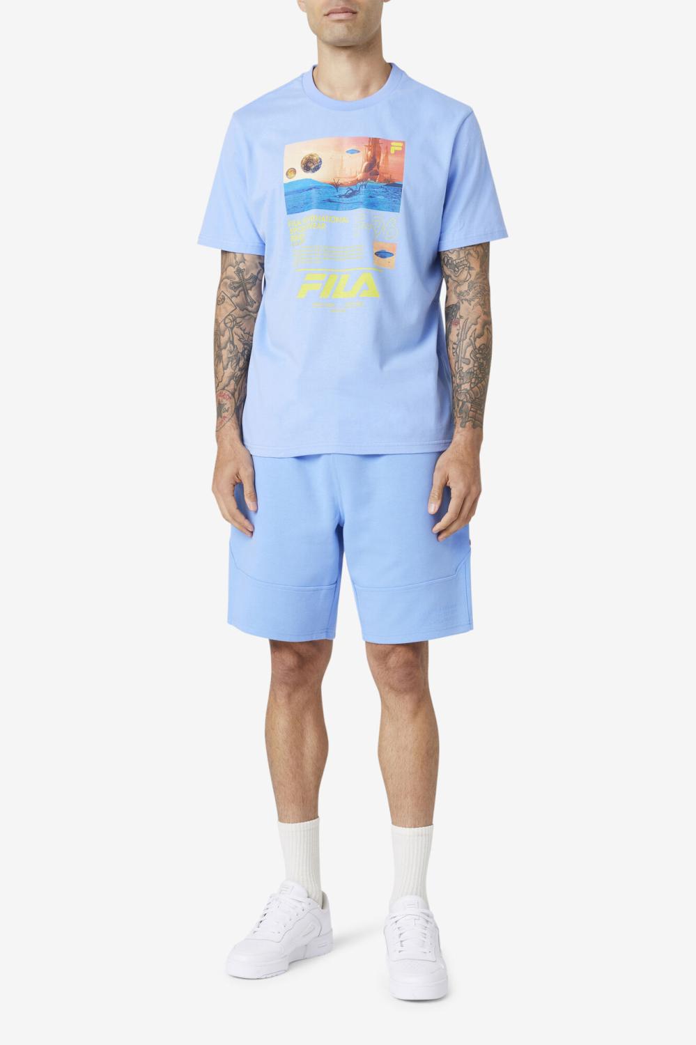 Men Tops | FILA Ceylon Tee 918 CORNFLOWER BLUE