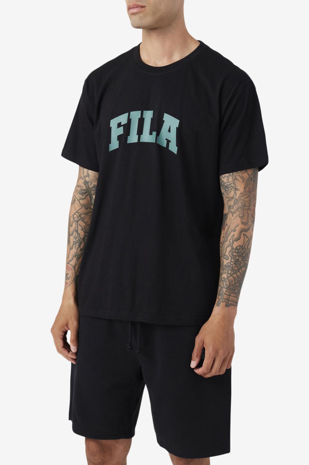 Men Tops | FILA Cody Tee 001 BLACK / BLUE SPRUCE