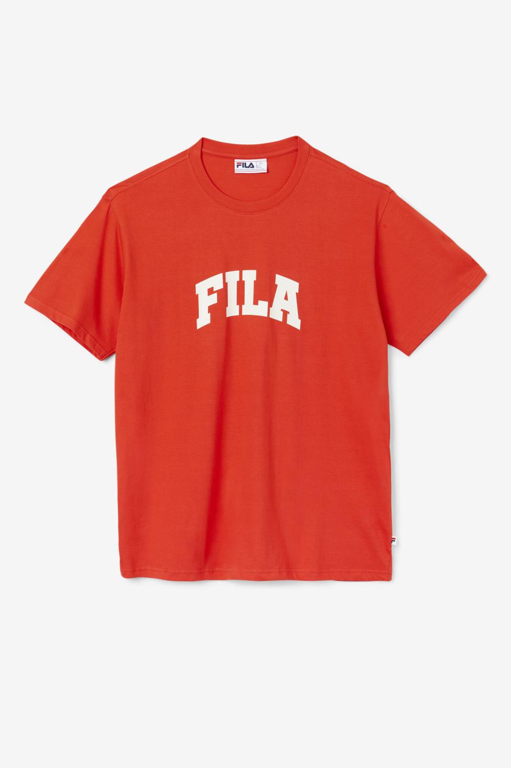 Men Tops | FILA Cody Tee 625 FIERY RED / WHITE