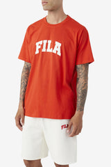 Men Tops | FILA Cody Tee 625 FIERY RED / WHITE