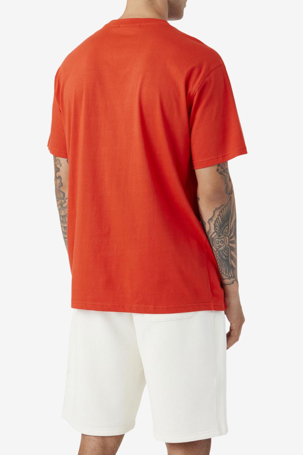 Men Tops | FILA Cody Tee 625 FIERY RED / WHITE