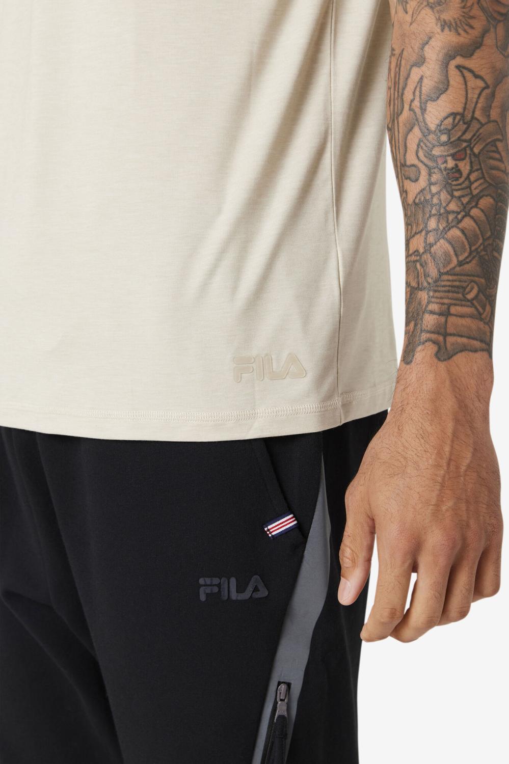 Men Tops | FILA Commuter Tee 270 PELICAN HEATHER