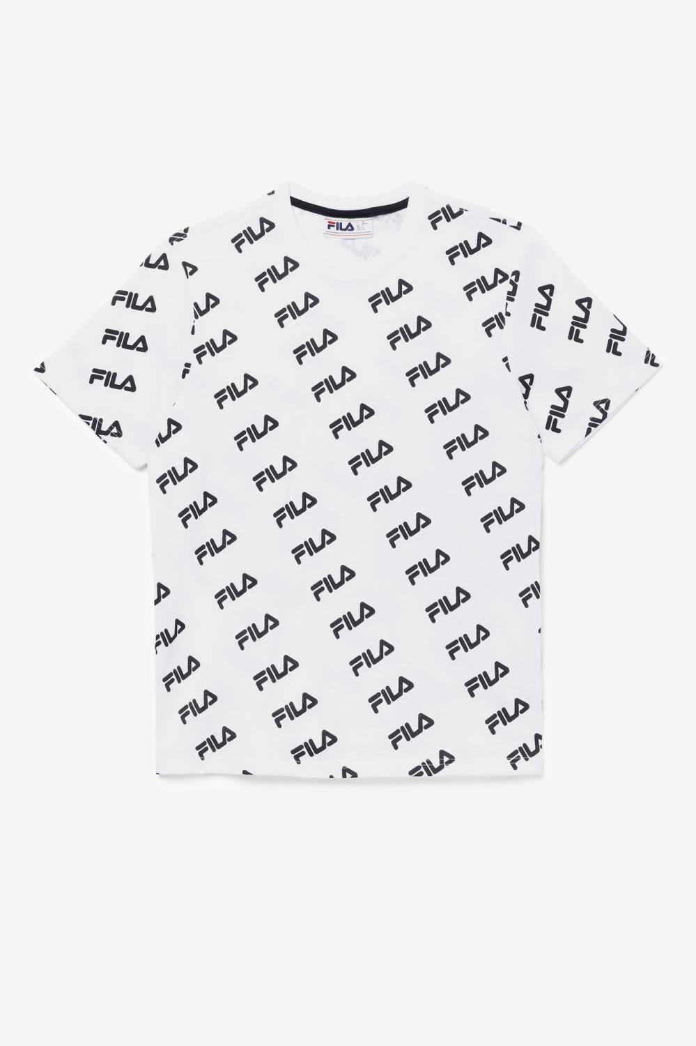 Men Tops | FILA Diagonal Logo Tee 100 WHITE / BLACK
