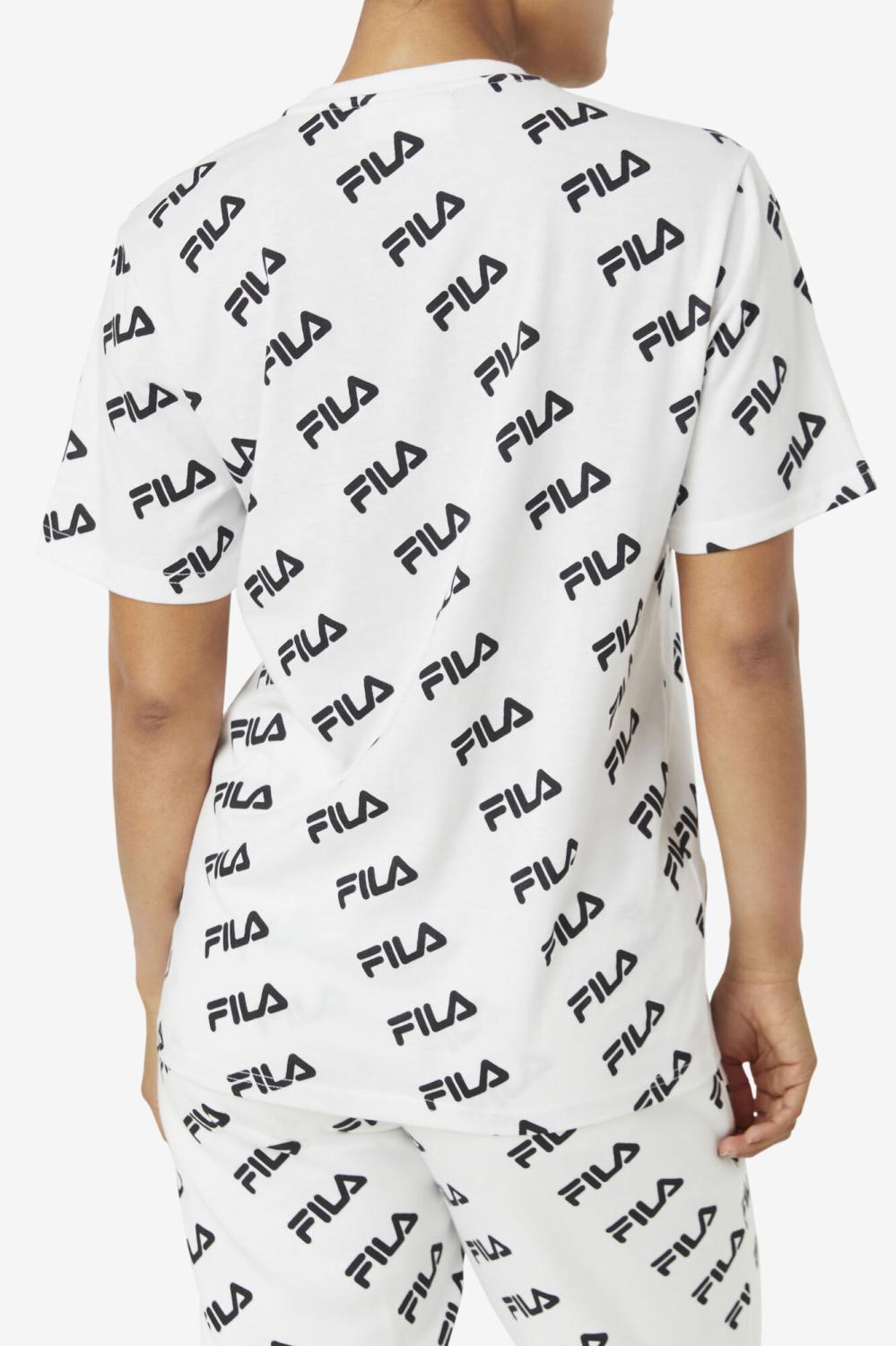 Men Tops | FILA Diagonal Logo Tee 100 WHITE / BLACK