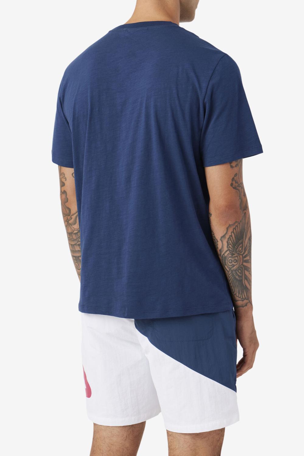 Men Tops | FILA Dilki Crew 934 FRENCH NAVY / BLAZING YELLOW