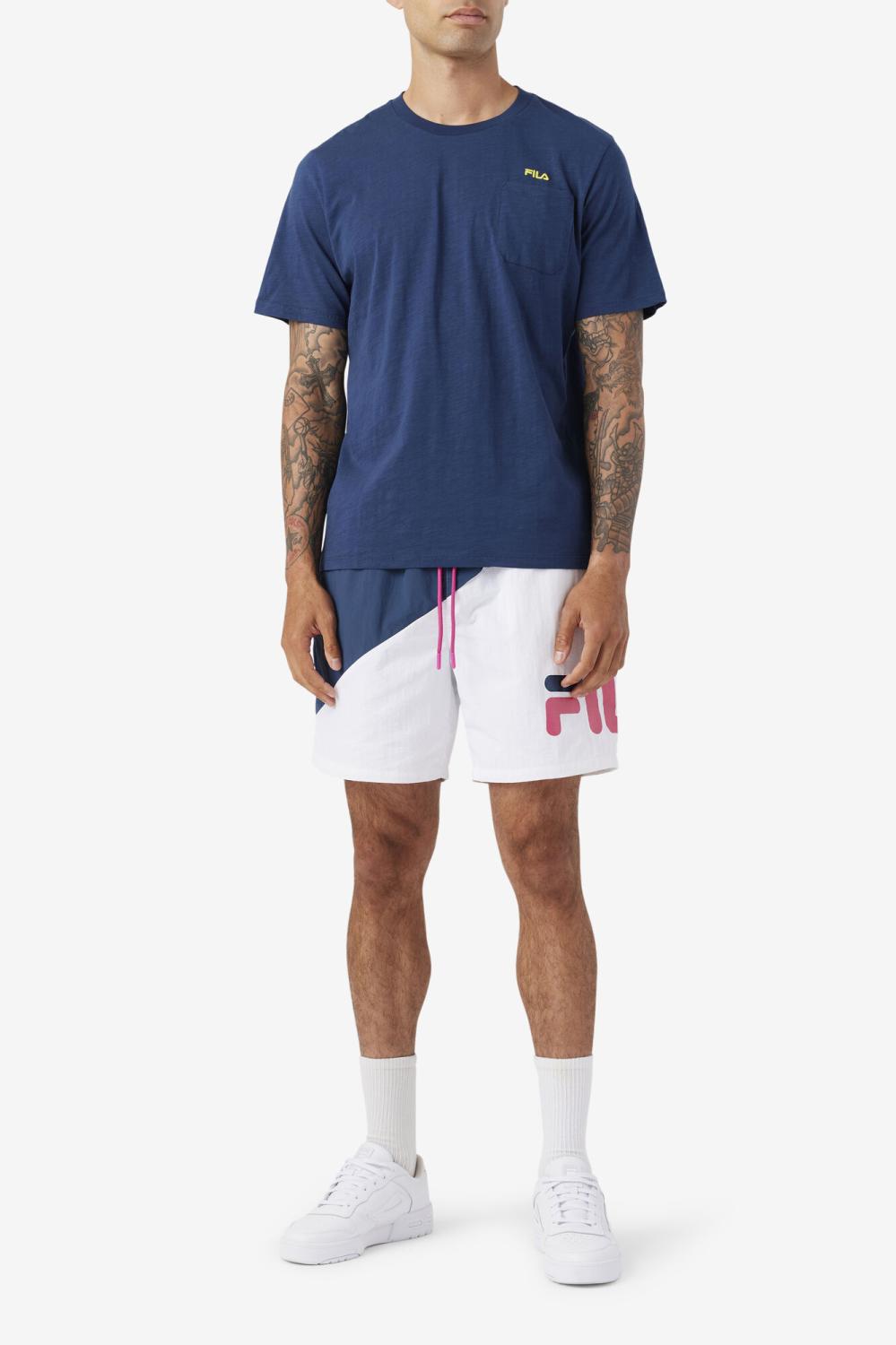 Men Tops | FILA Dilki Crew 934 FRENCH NAVY / BLAZING YELLOW