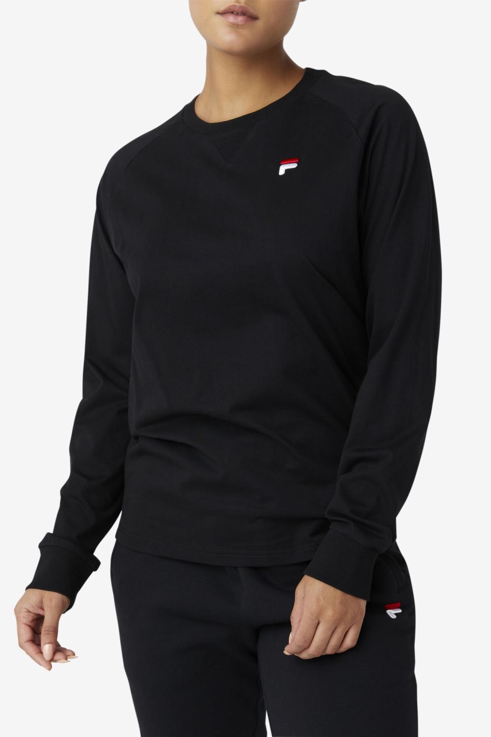 Men Tops | FILA Flynn Long Sleeve Tee 001 BLACK