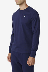Men Tops | FILA Flynn Long Sleeve Tee 410 PEACOAT