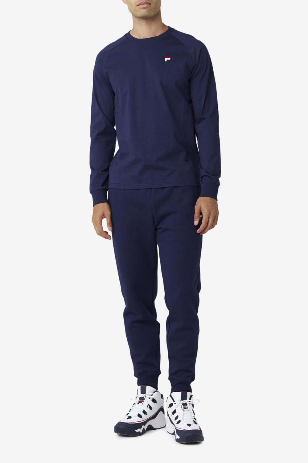 Men Tops | FILA Flynn Long Sleeve Tee 410 PEACOAT