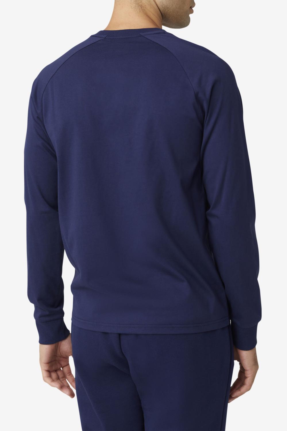 Men Tops | FILA Flynn Long Sleeve Tee 410 PEACOAT