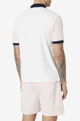 Men Tops | FILA Gramme Polo 058 MARSHMALLOW / PINK DOGWOOD / NAVY