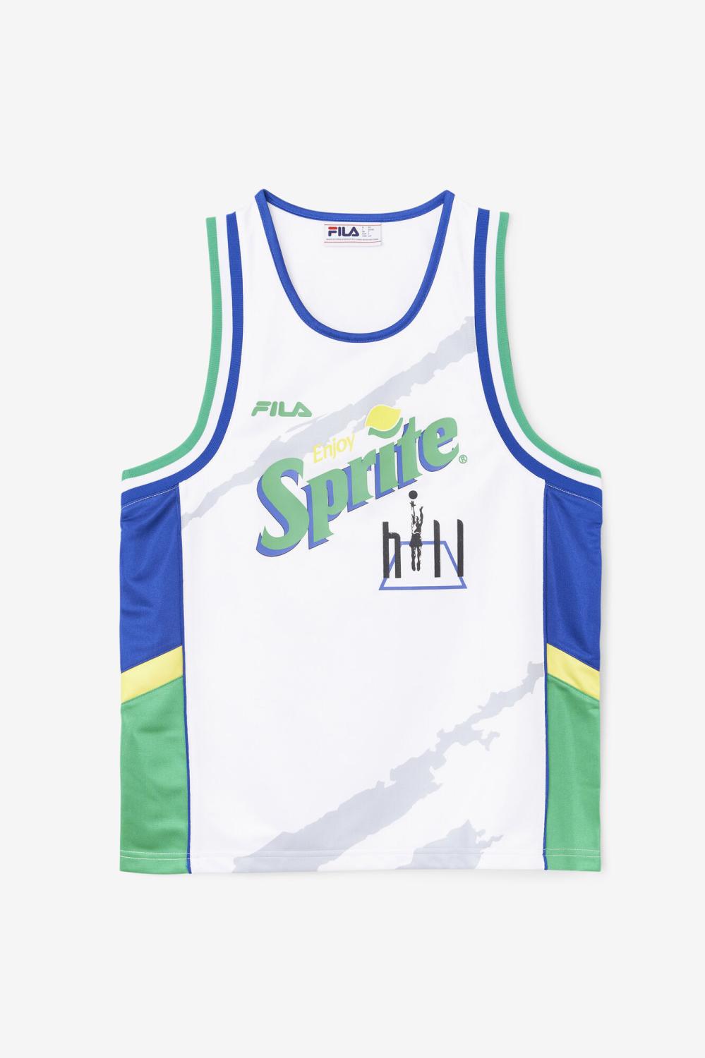Men Tops | FILA Grant Hill X Sprite Tank 100 WHITE / MAZARINE BLUE / JELLY BEAN / GOLDEN KIWI