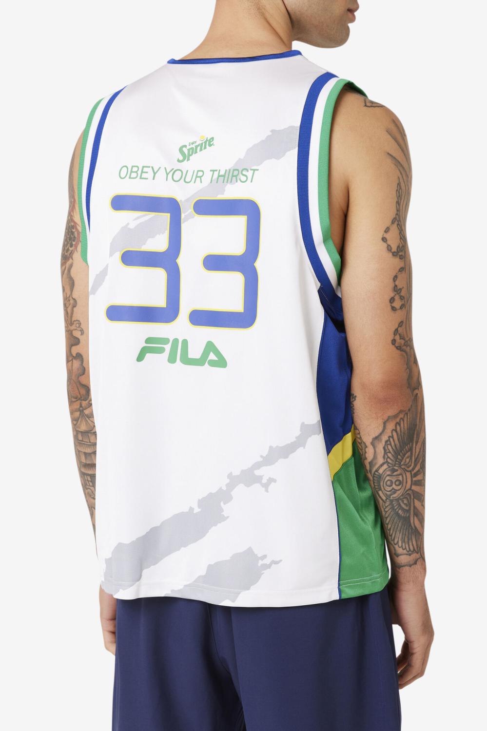 Men Tops | FILA Grant Hill X Sprite Tank 100 WHITE / MAZARINE BLUE / JELLY BEAN / GOLDEN KIWI