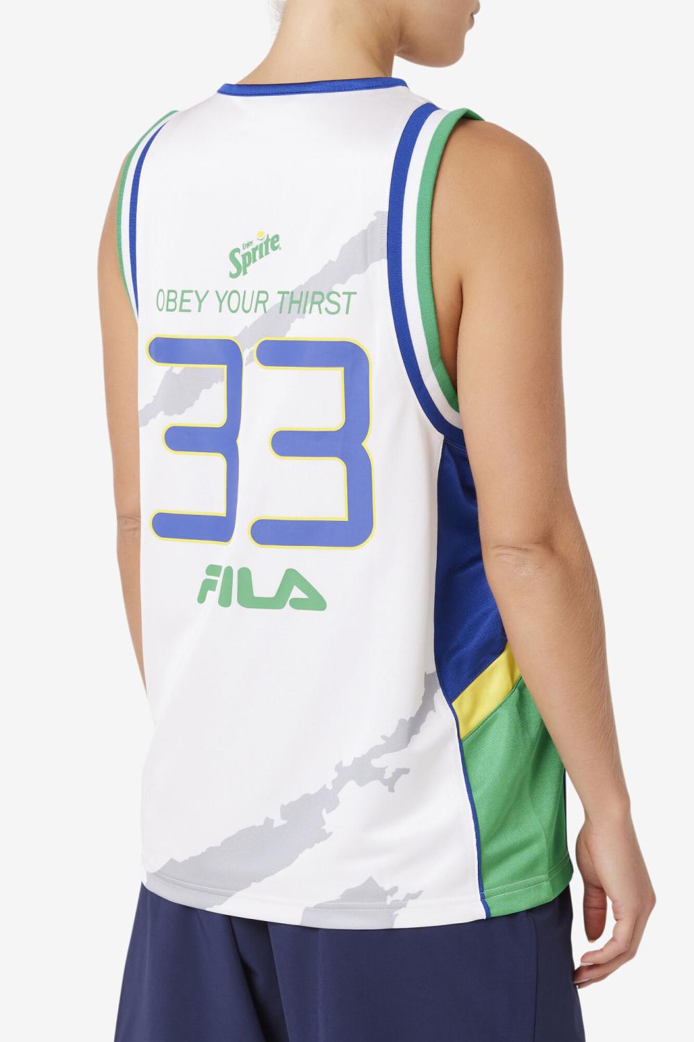 Men Tops | FILA Grant Hill X Sprite Tank 100 WHITE / MAZARINE BLUE / JELLY BEAN / GOLDEN KIWI