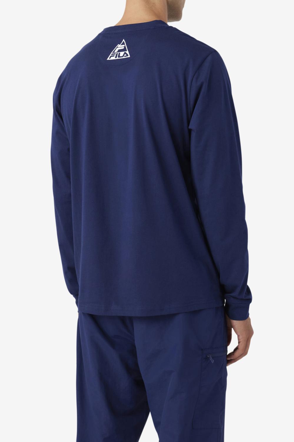 Men Tops | FILA Kare Long Sleeve Tee 410 FILA NAVY / ICED AQUA / EGRET