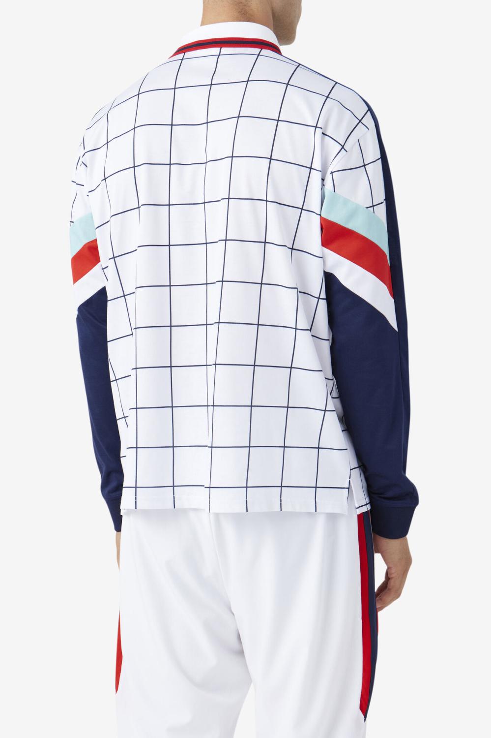 Men Tops | FILA Kay Goalie Jersey 100 WHITE / CANAL BLUE / FILA RED / WHITE