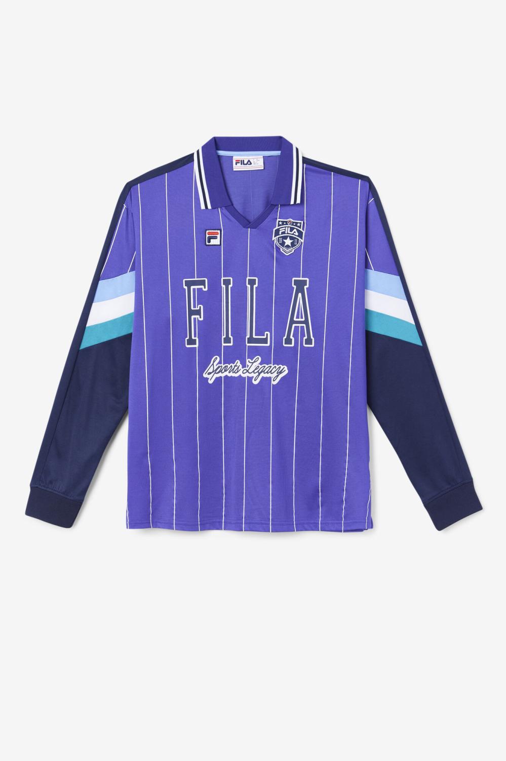 Men Tops | FILA Kay Goalie Jersey 514 LIBERTY / BEL AIR BLUE / WHITE / PAGODA BLUE