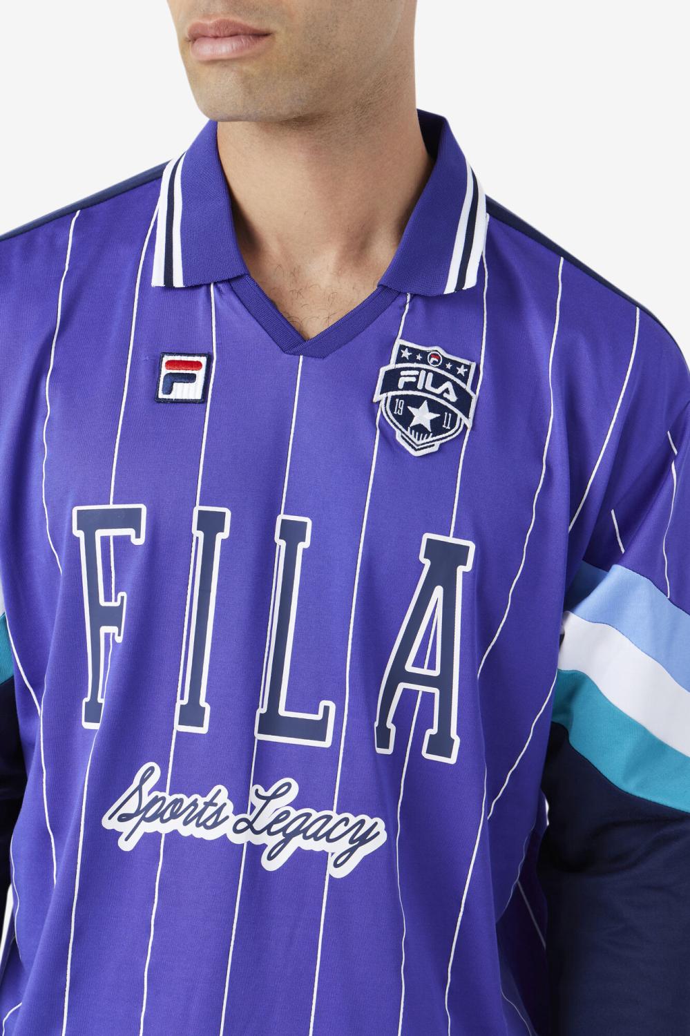 Men Tops | FILA Kay Goalie Jersey 514 LIBERTY / BEL AIR BLUE / WHITE / PAGODA BLUE