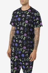 Men Tops | FILA Kensico Tee 001 BLACK / FLORAL PRINT