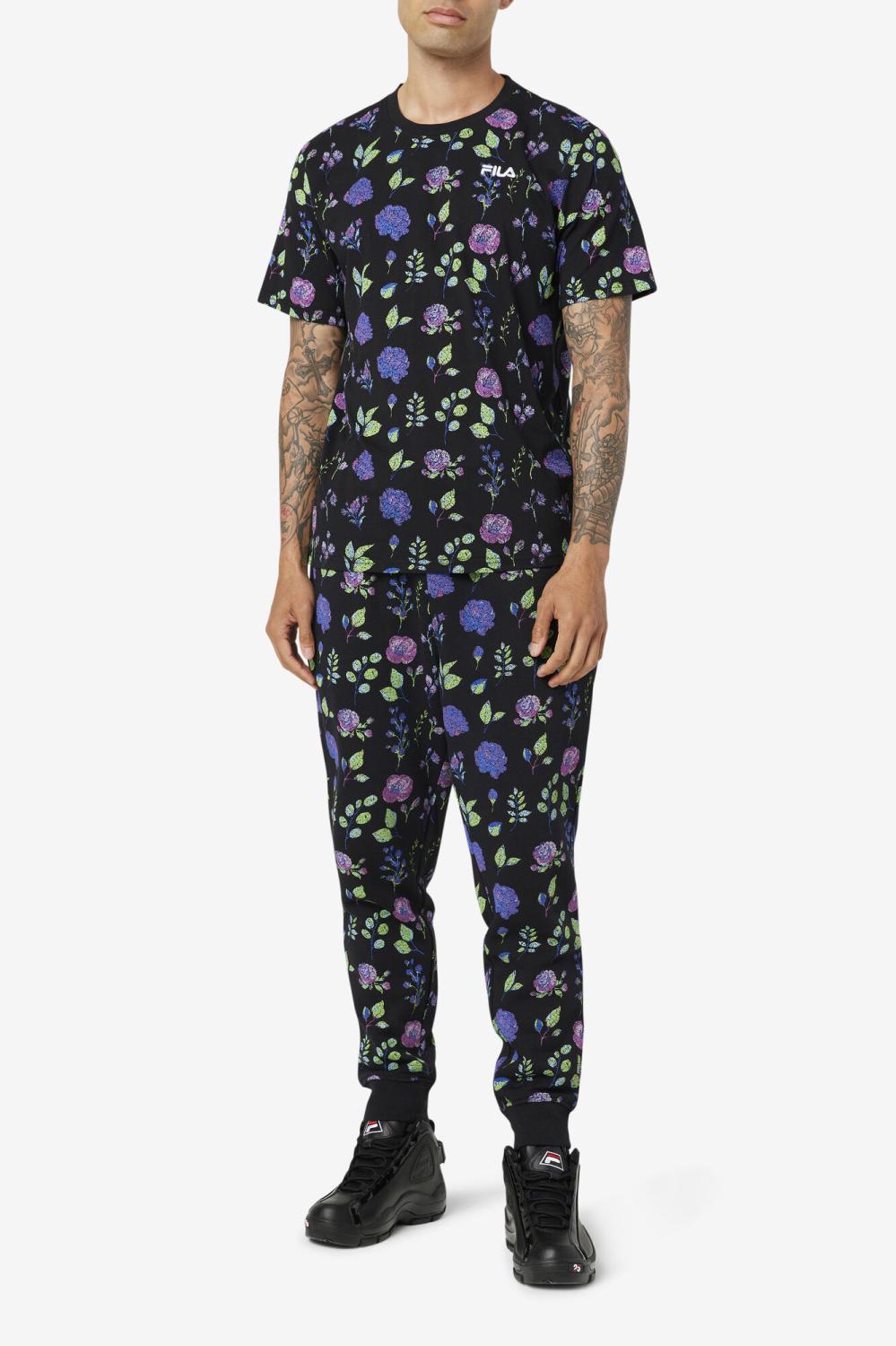 Men Tops | FILA Kensico Tee 001 BLACK / FLORAL PRINT