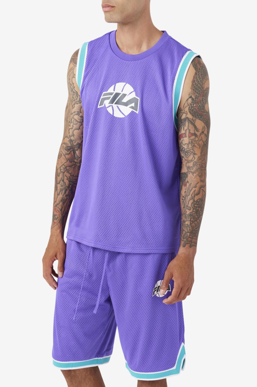 Men Tops | FILA Ovi Basketball Jersey 588 ELECTRIC PURPLE / CERAMIC / WHITE / DARK SHADOW
