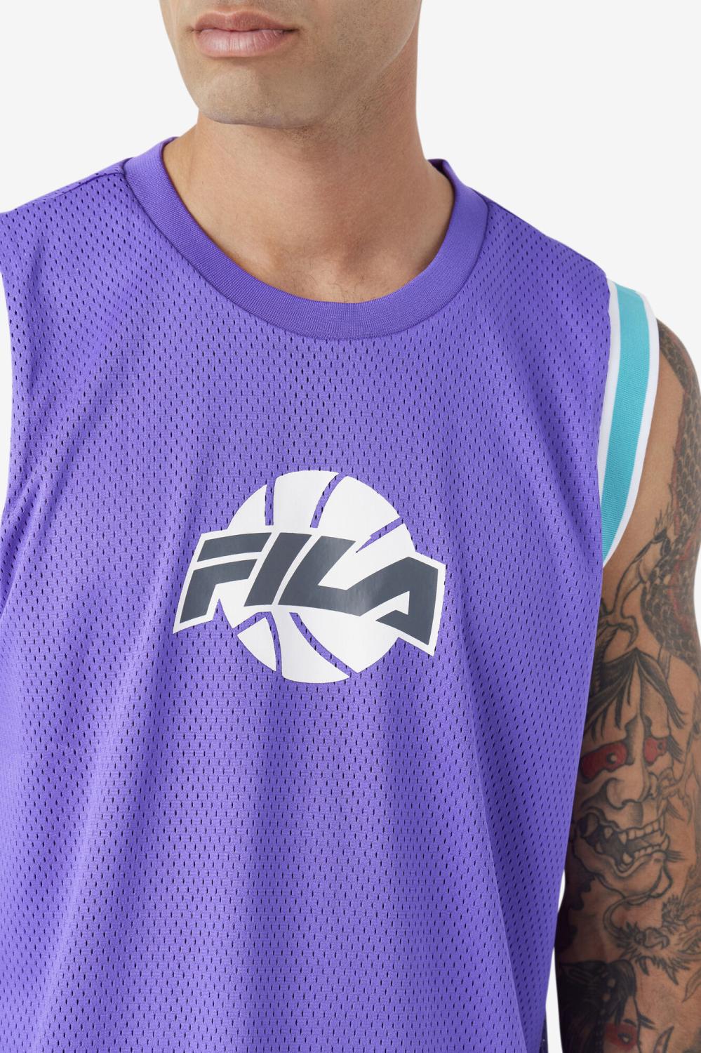 Men Tops | FILA Ovi Basketball Jersey 588 ELECTRIC PURPLE / CERAMIC / WHITE / DARK SHADOW