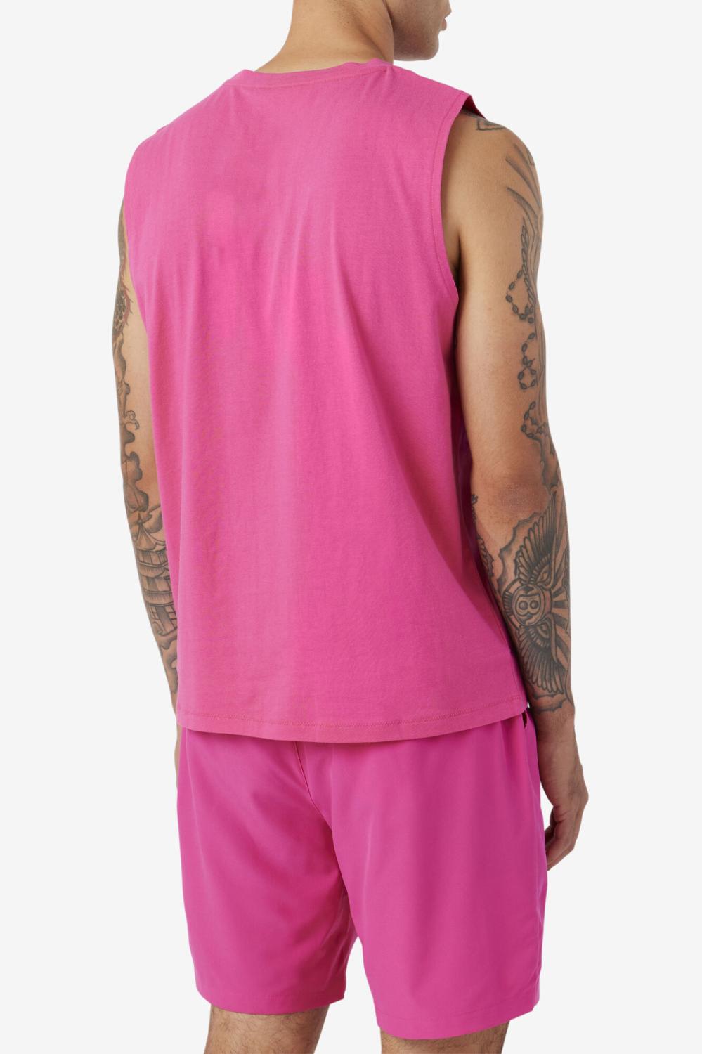 Men Tops | FILA Ozni Sleeveless Tee 677 FUCHSIA PURPLE / WHITE / FRENCH NAVY