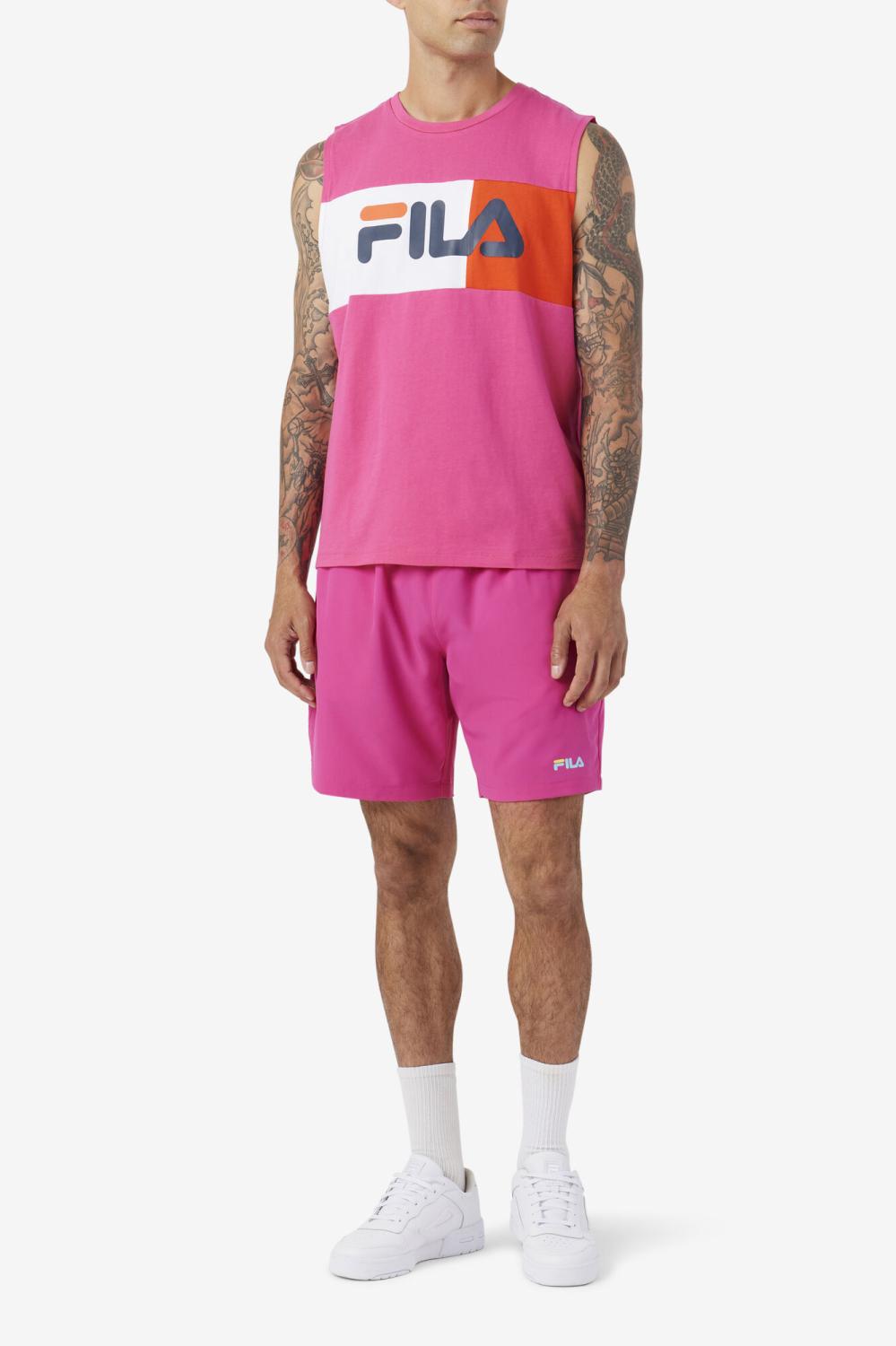 Men Tops | FILA Ozni Sleeveless Tee 677 FUCHSIA PURPLE / WHITE / FRENCH NAVY