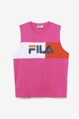 Men Tops | FILA Ozni Sleeveless Tee 677 FUCHSIA PURPLE / WHITE / FRENCH NAVY