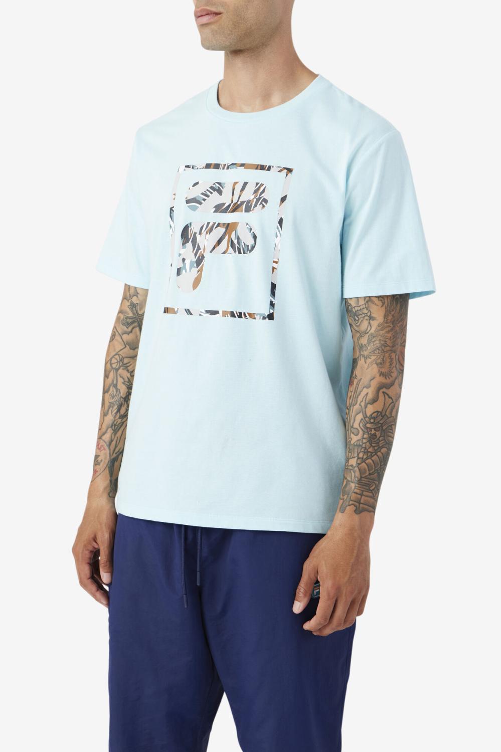 Men Tops | FILA Pras Tee 438 ICED AQUA