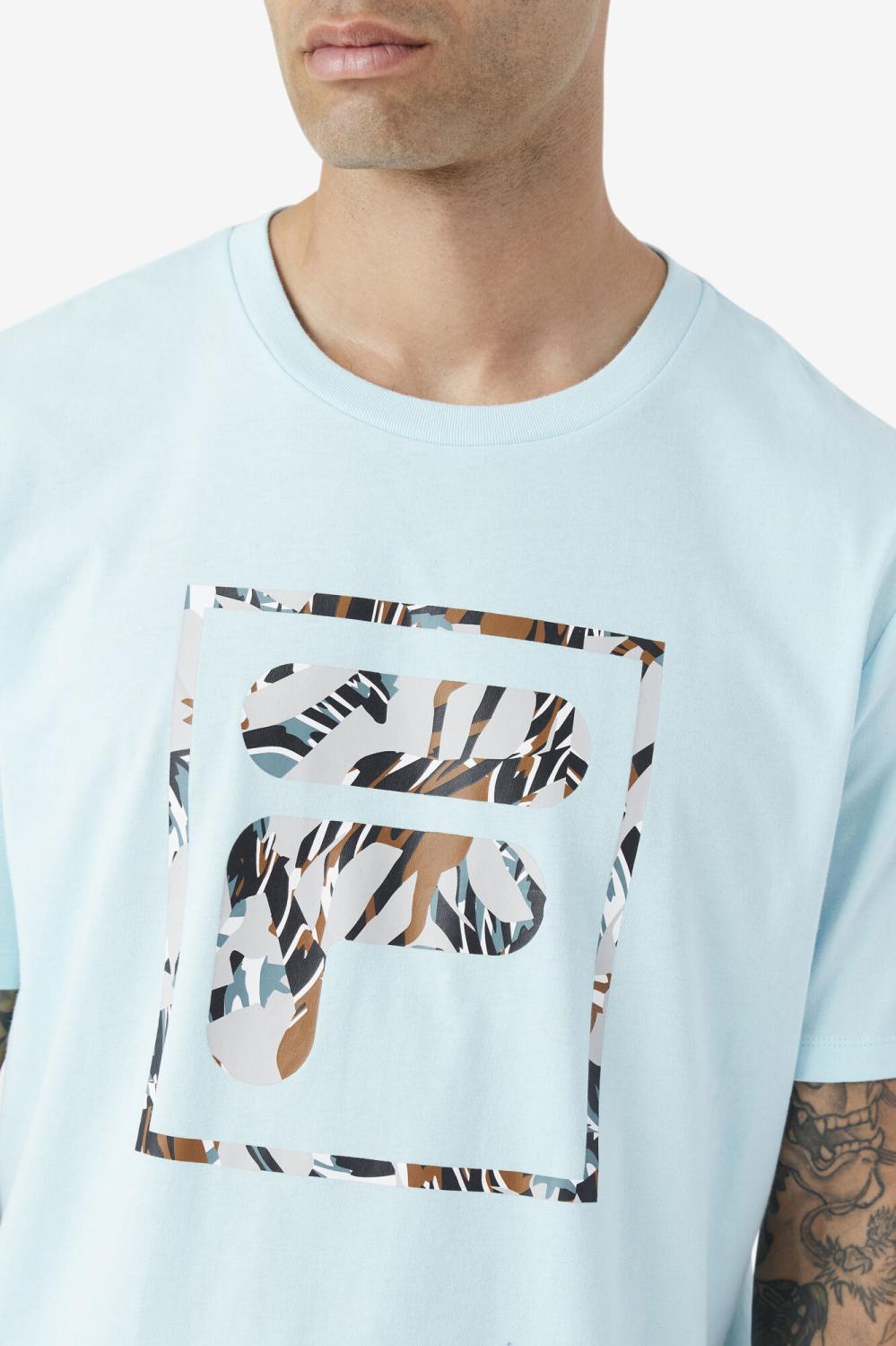 Men Tops | FILA Pras Tee 438 ICED AQUA