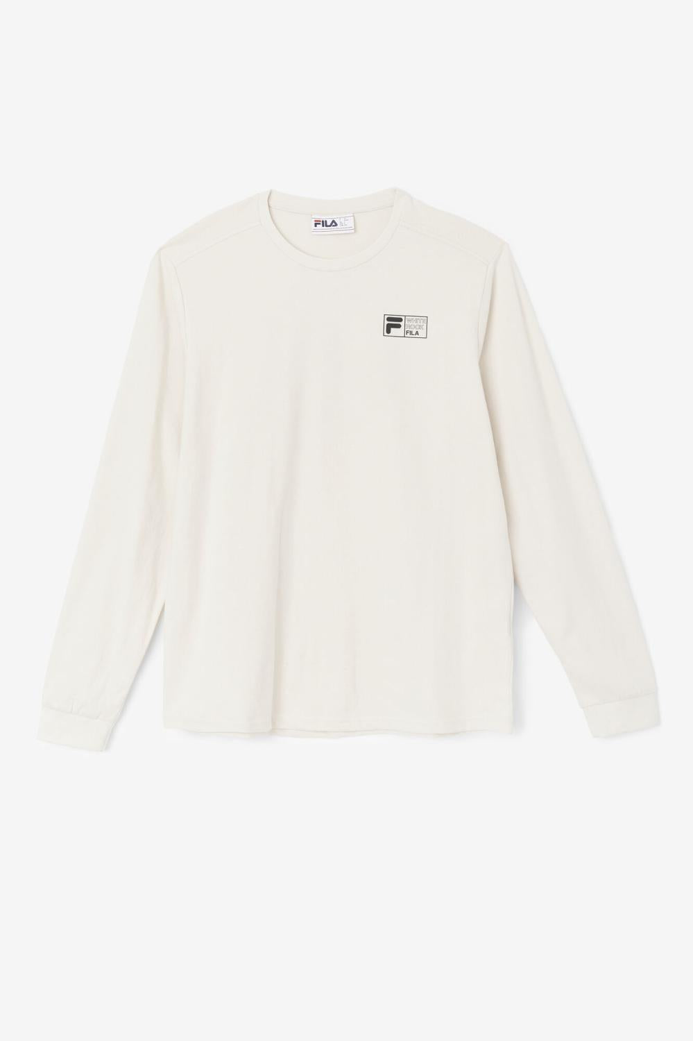 Men Tops | FILA Rappel Long Sleeve Tee 139 WHISPER WHITE