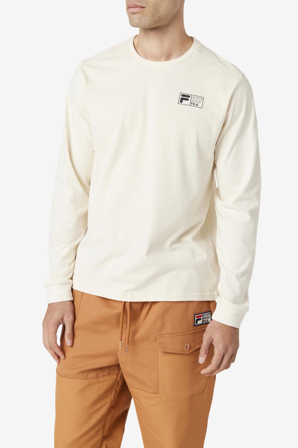 Men Tops | FILA Rappel Long Sleeve Tee 139 WHISPER WHITE