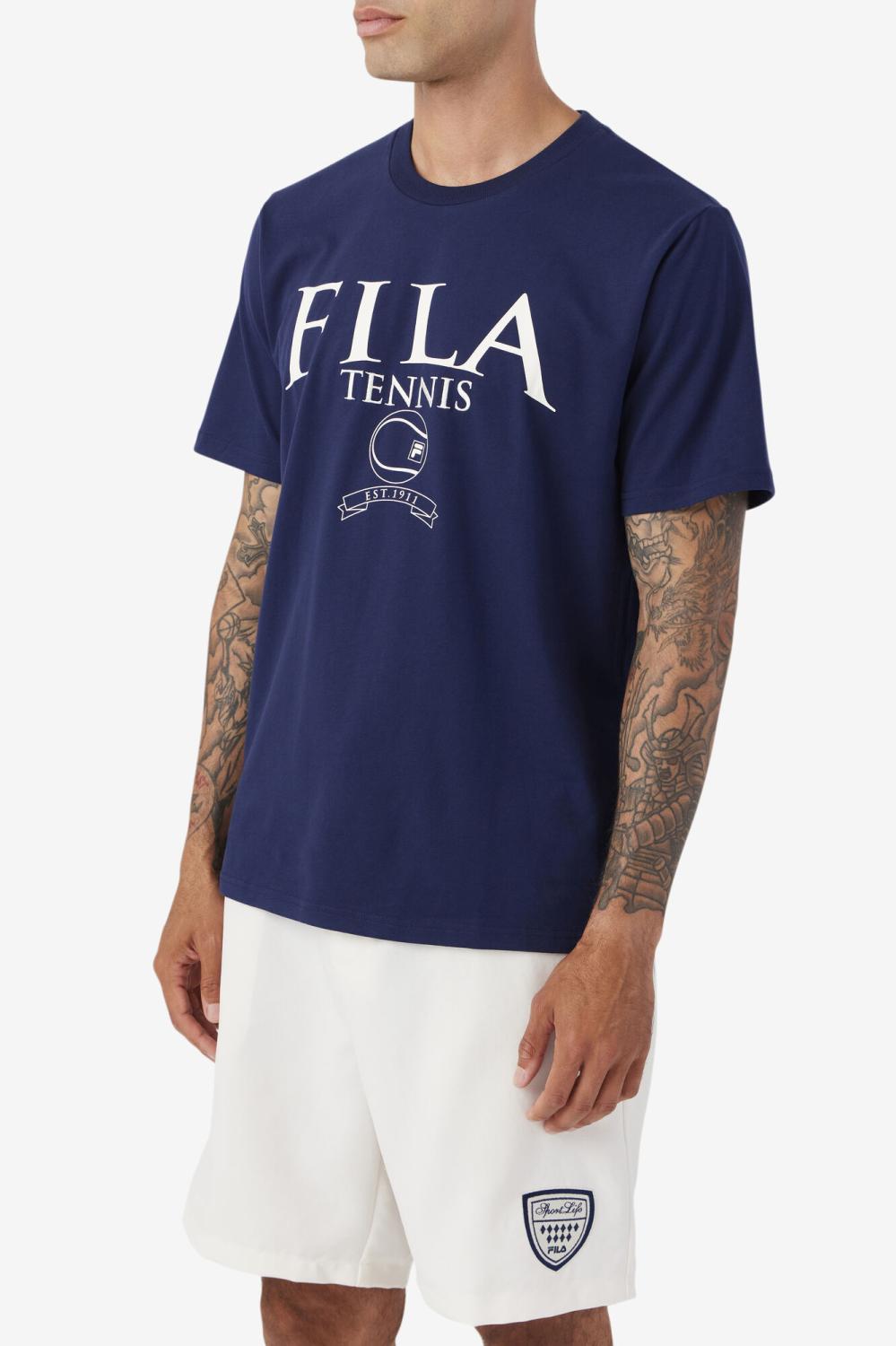 Men Tops | FILA Saran Tee 410 FILA NAVY / GARDENIA