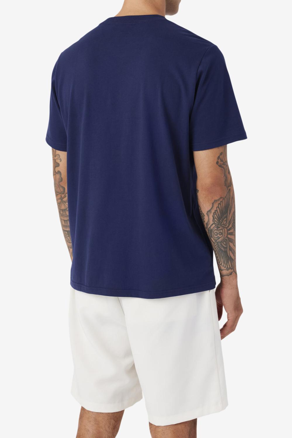 Men Tops | FILA Saran Tee 410 FILA NAVY / GARDENIA