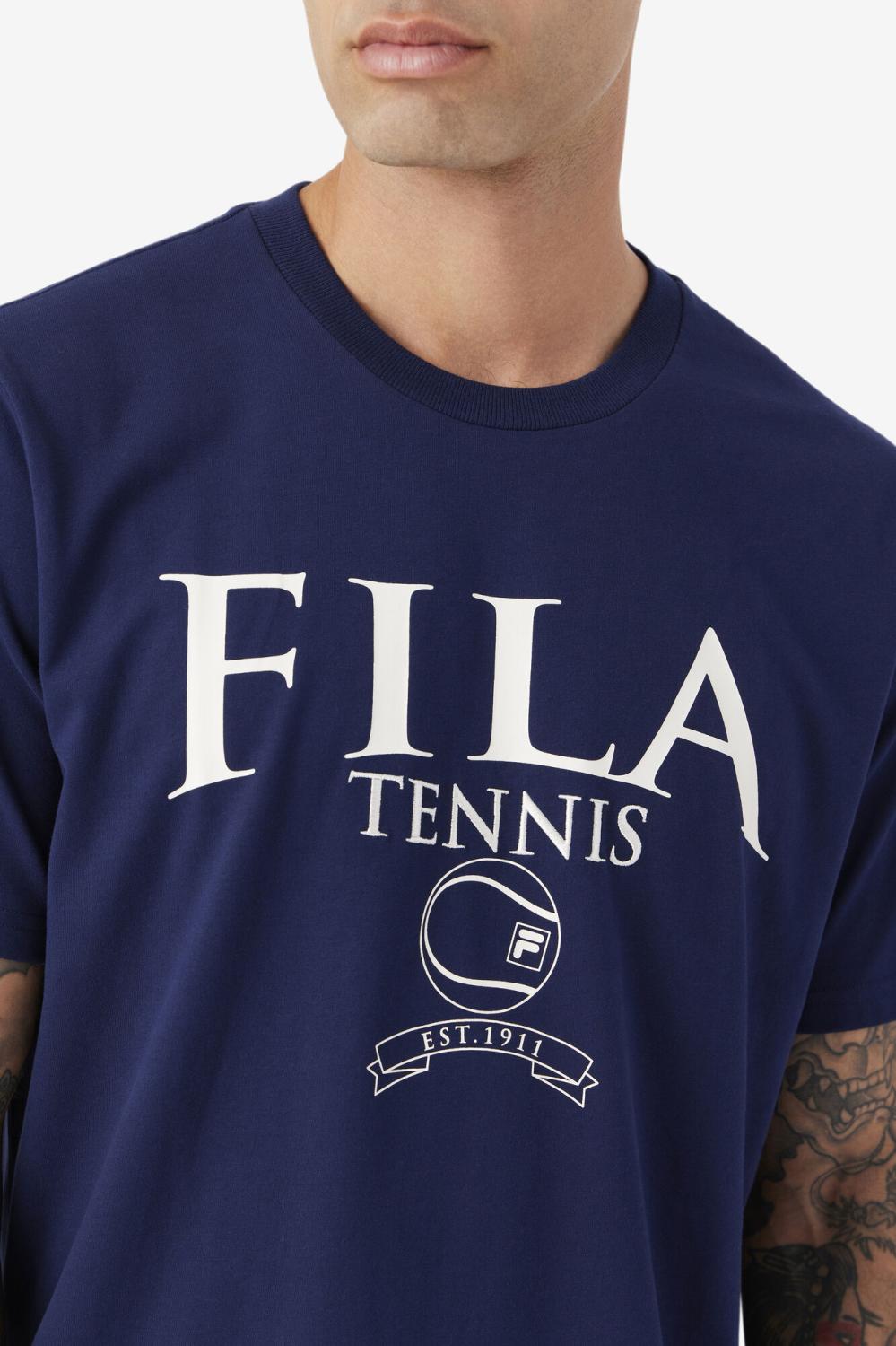 Men Tops | FILA Saran Tee 410 FILA NAVY / GARDENIA