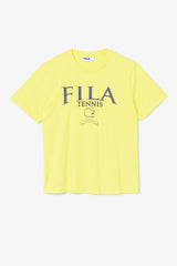 Men Tops | FILA Saran Tee 732 BLAZING YELLOW / FILA NAVY