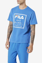 Men Tops | FILA Tenez Tee 480 STRONG BLUE