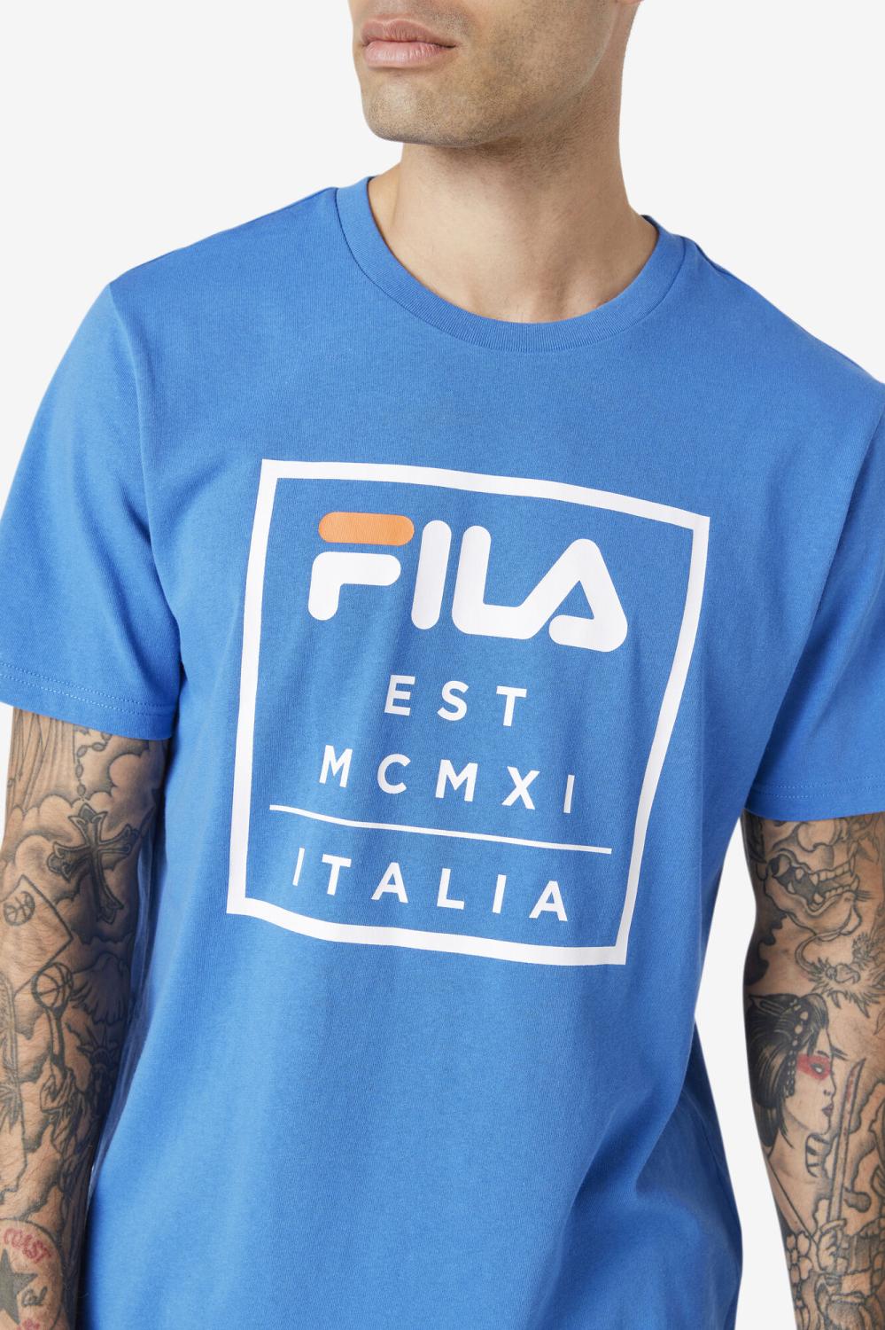 Men Tops | FILA Tenez Tee 480 STRONG BLUE