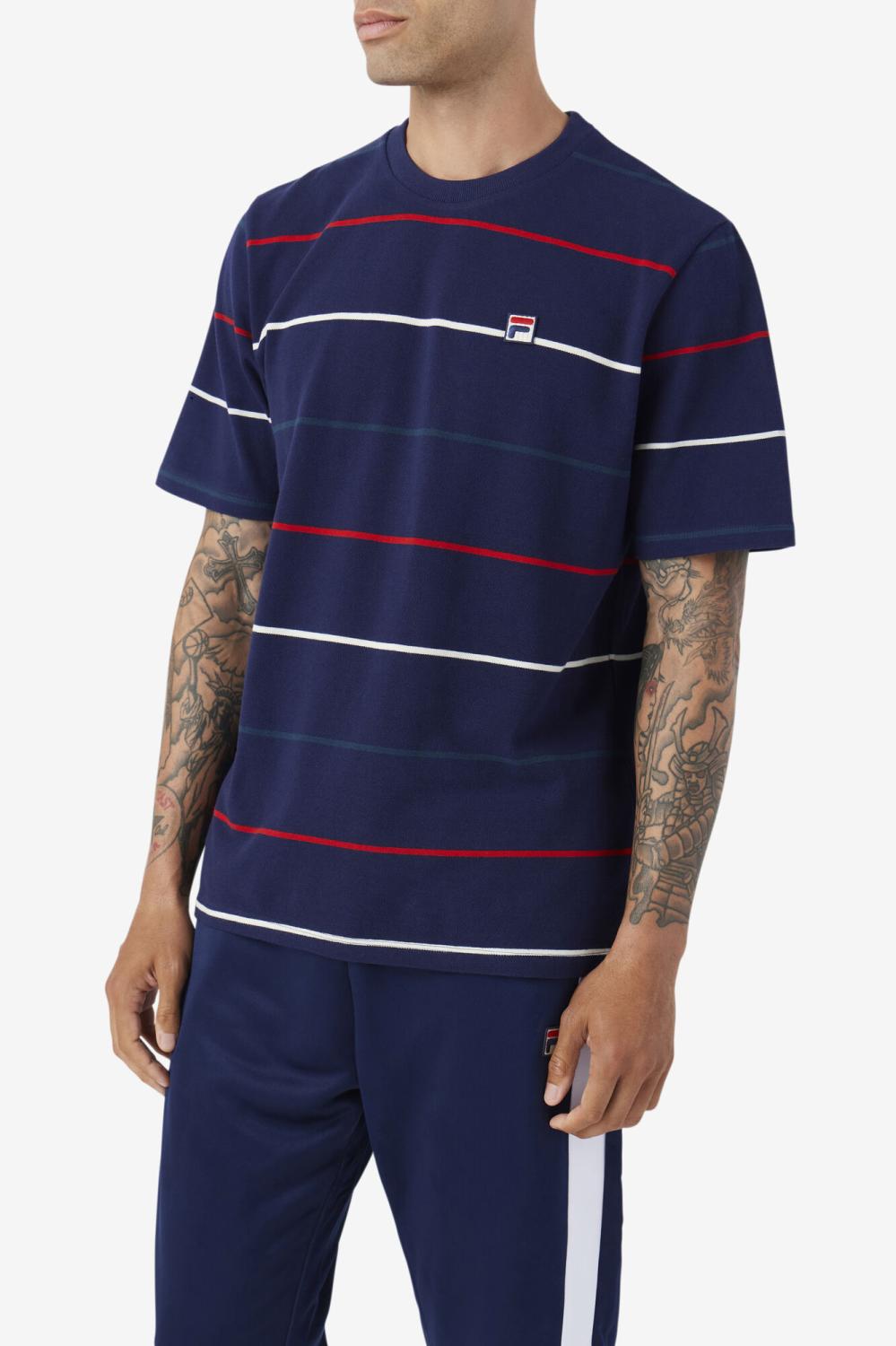 Men Tops | FILA Thiago Crew 410 FILA NAVY / DARK TEAL / FILA RED