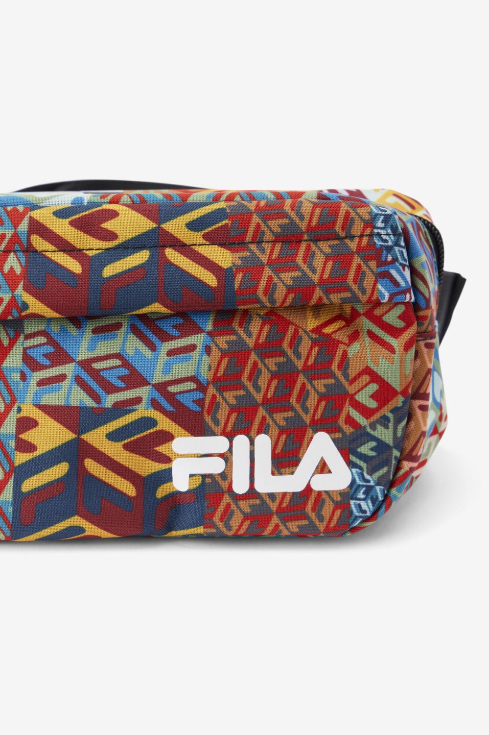 Men/Women Socks &amp; Accessories | FILA Jorina Patch Print Fanny Pack 933 MOONLIT OCEAN / RADIANT YELLOW/ W HITE PRINT