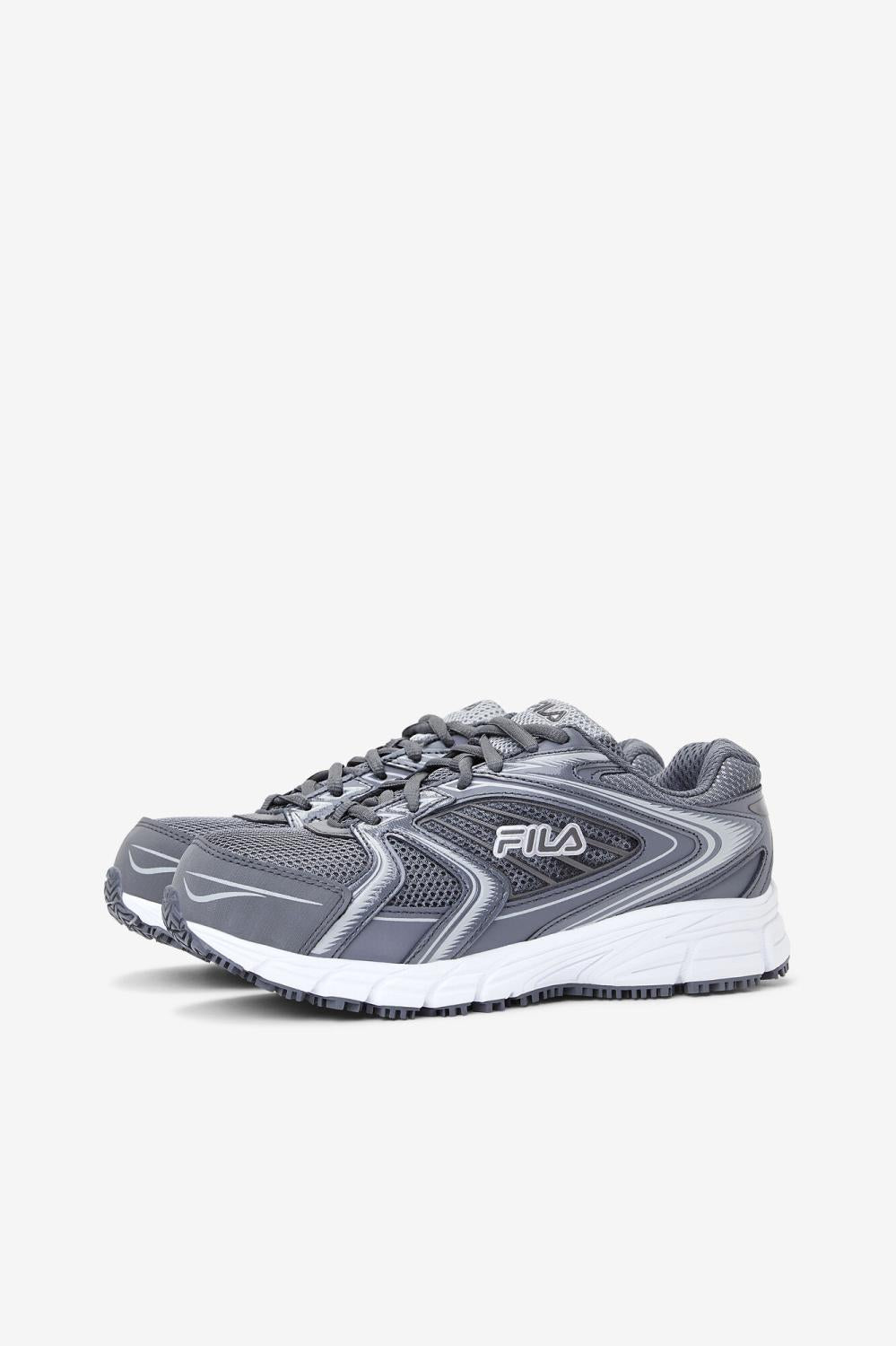 Women Composite Toe Shoes | FILA Women's Memory Reckoning 9 Slip Resistant Composite Toe Shoe 063 CASTLEROCK / HIGH RISE / METALLIC SILVER