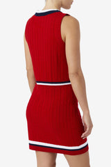 Women Dresses &amp; Rompers | FILA Darian Sweater Knit Dress 640 FILA RED