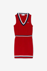 Women Dresses &amp; Rompers | FILA Darian Sweater Knit Dress 640 FILA RED