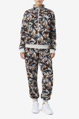 Women Jackets &amp; Outerwear | FILA Drewe Sherpa Jacket 172 EGRET / STORMY WEATHER / EGRET / DEEP LAKE PRINT