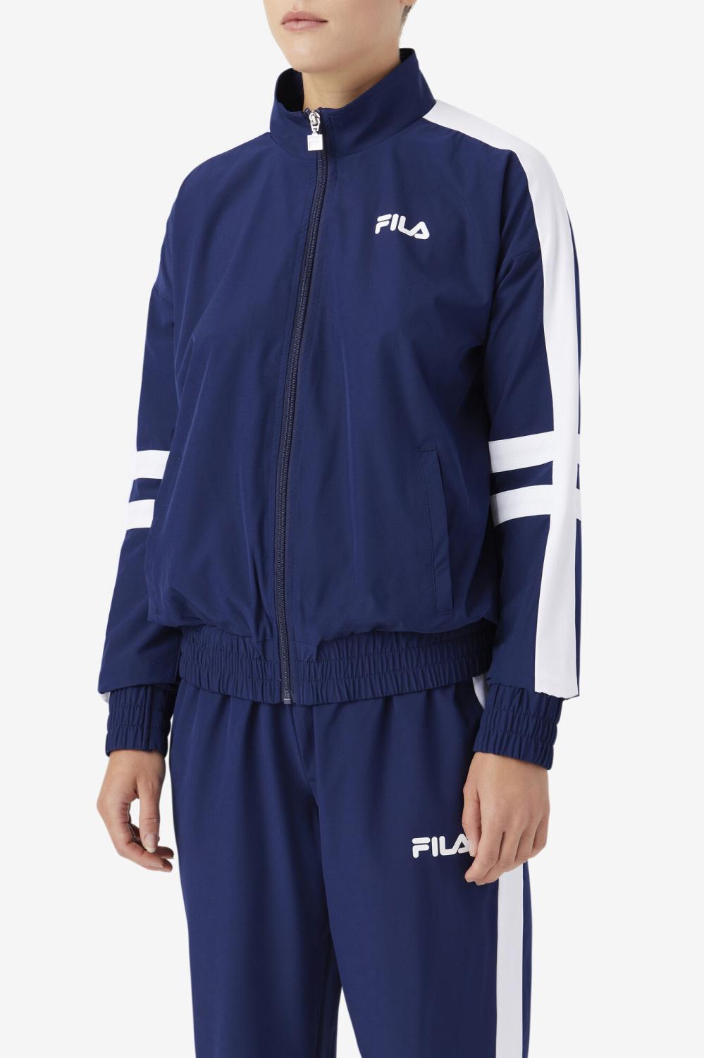 Women Jackets &amp; Outerwear | FILA Jovia Track Jacket 410 FILA NAVY / WHITE