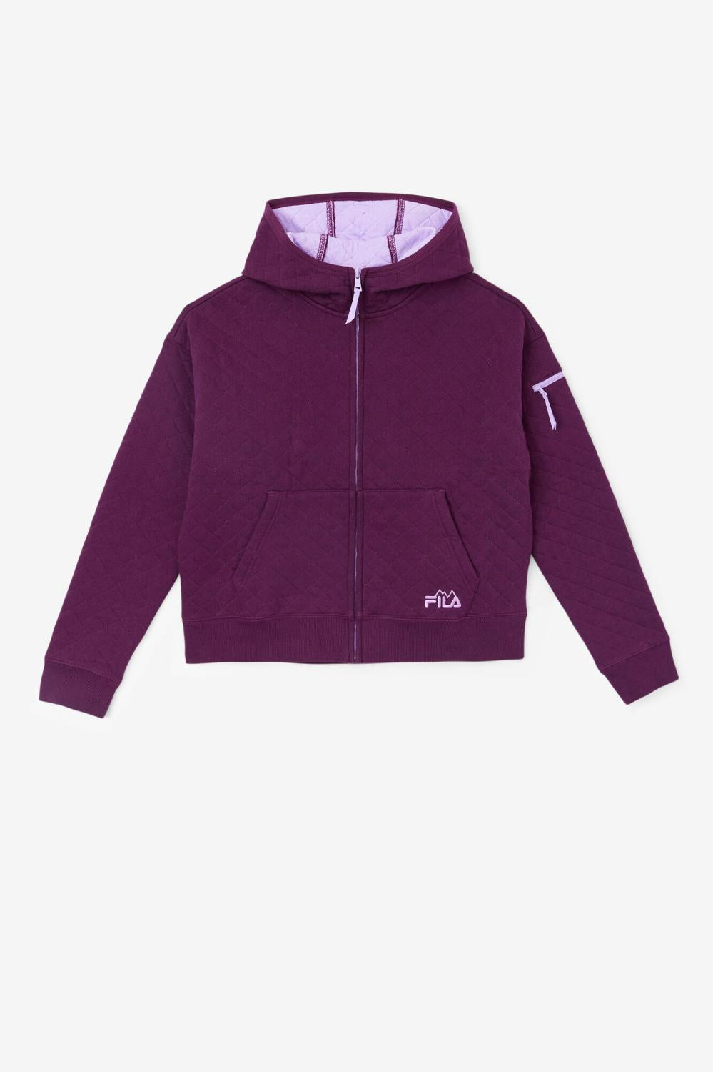 Women Jackets &amp; Outerwear | FILA Leilani Quilted Jacket 522 PICKLED BEET / CROCUS PETAL
