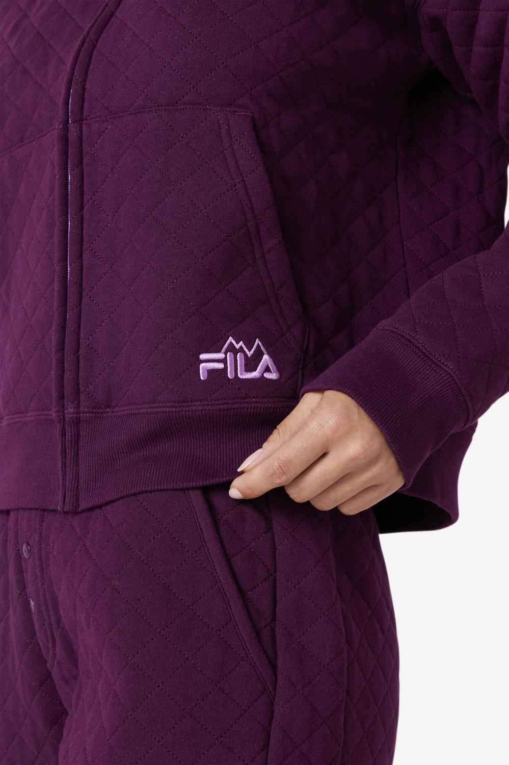 Women Jackets &amp; Outerwear | FILA Leilani Quilted Jacket 522 PICKLED BEET / CROCUS PETAL