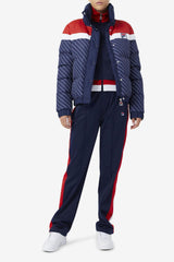 Women Jackets &amp; Outerwear | FILA Lottie Puffer Jacket 410 FILA NAVY / WHITE / FILA RED
