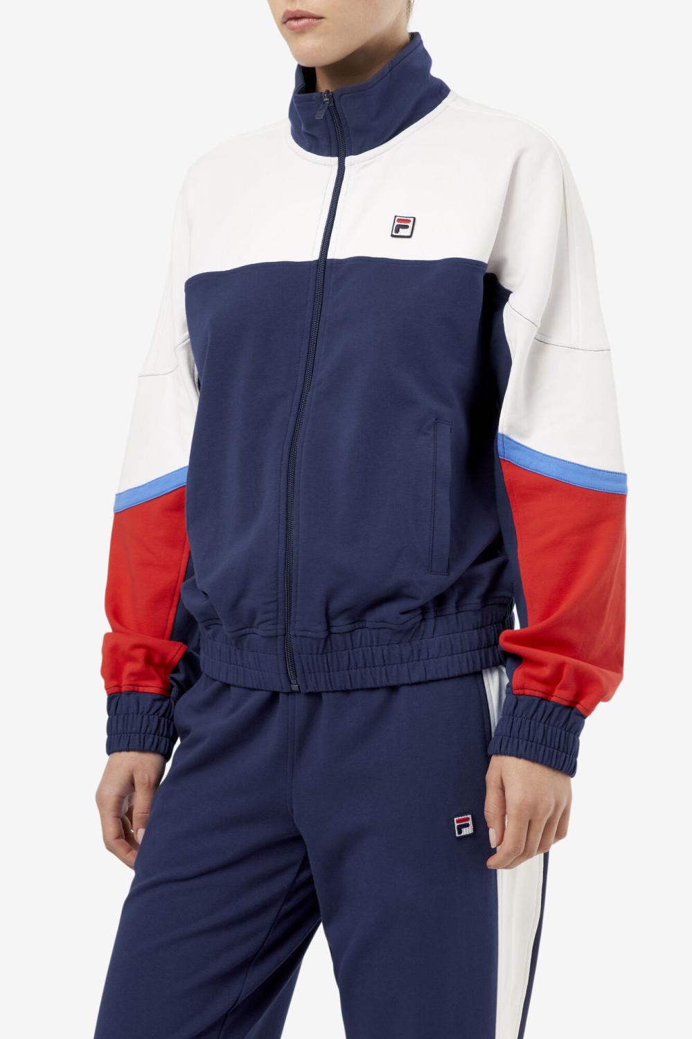 Women Jackets &amp; Outerwear | FILA Makayla Track Jacket 410 FILA NAVY